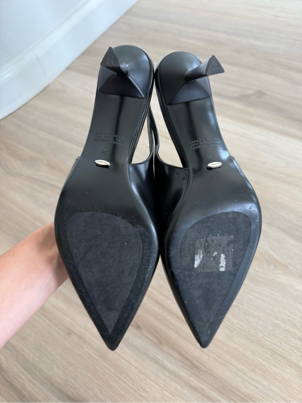 Tony Bianco Baz Sling Back in Black Hi Shine - Picture 3 of 7